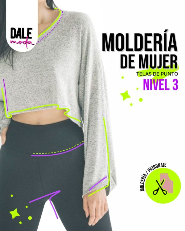 Curso Online de Moldería de Mujer: Aprende a diseñar y confeccionar prendas de punto con elasticidad para mujer.