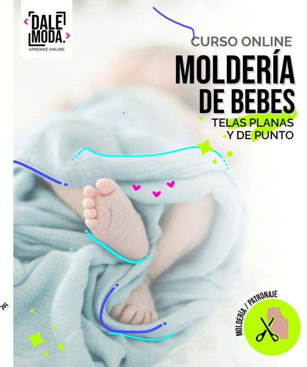 Curso de Moldería de Bebes. Conviértete en una experta en moldería infantil. Este curso completo te permitirá diseñar una amplia variedad de prendas para bebés, desde bodys y pijamas hasta vestidos y conjuntos. ¡Aprovecha la creciente demanda de ropa de bebé artesanal y destaca en el mundo de la moda infantil!