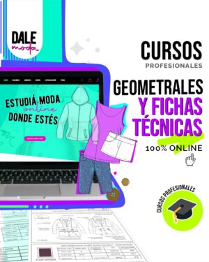 Curso Online Pack de Especialización en Geometrales y Fichas Técnicas. Diseñador de moda creando geometrales precisos para patrones de alta costura.