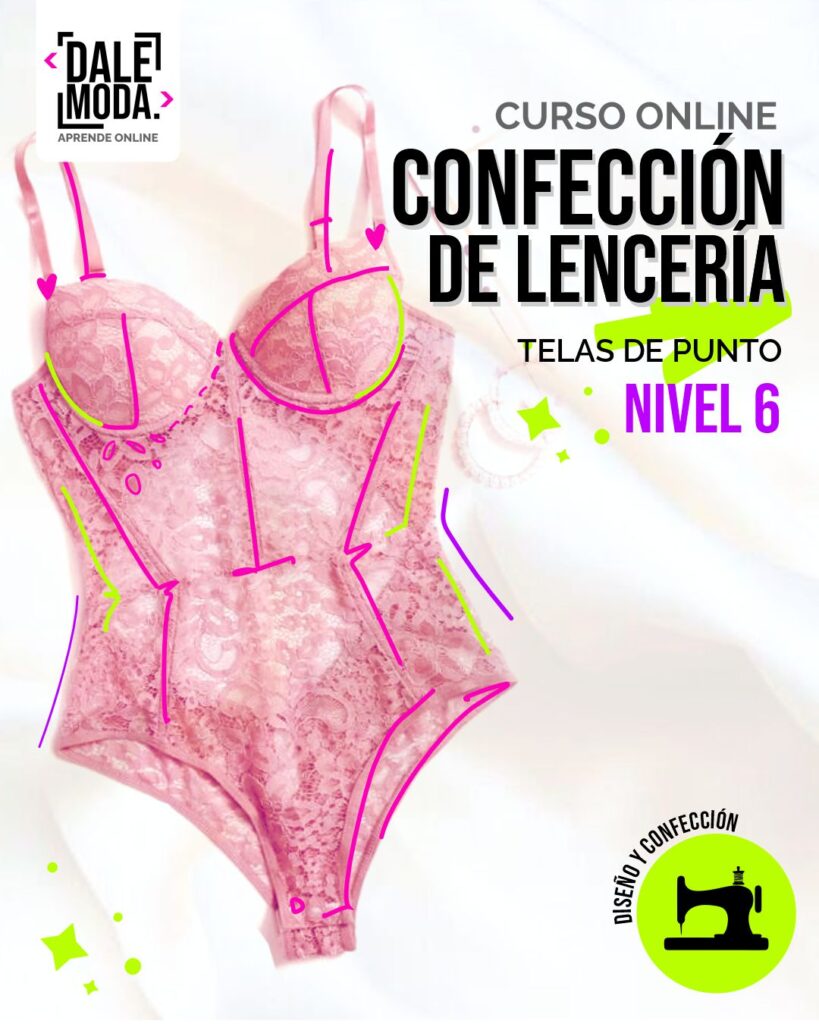 Curso Online Diseño y Confección de Lencería. Diseñadora creando un prototipo de lencería personalizada en su estudio.