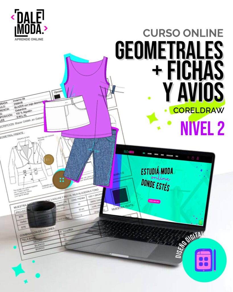 Diseño técnico de prendas en CorelDRAW.