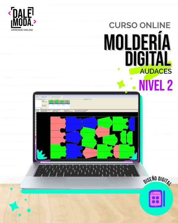Diseñadora de moda utilizando el software Audaces para crear patrones de alta precisión.